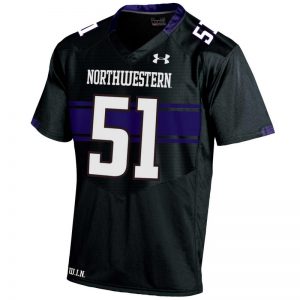 Northwestern Wildcats Adult Under Armour Black Replica Football